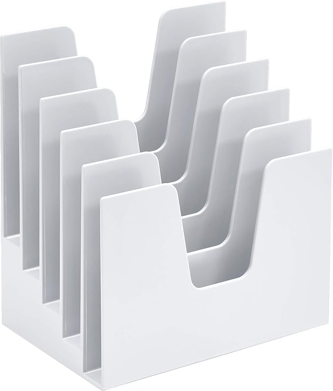 Acrimet 5 Section Incline File Sorter Organizer, Desktop Mail Holder, by Organizingyourlife
