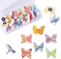 18pcs Decorative Cute Push Pins Flower Butterfly Thumbtacks Thumb Tacks Pushpins by Aoxsie