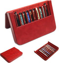 Leather 12 Fountain Pen/Pencil Tray Case Organizer, Fashion Design, Magnetic by MIVLXLX