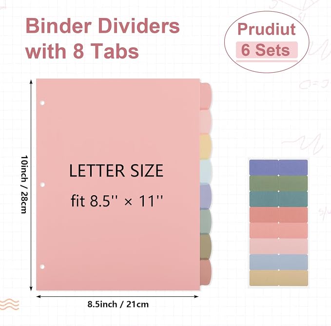 6 Sets of 48Pcs Binder Dividers - Image 2