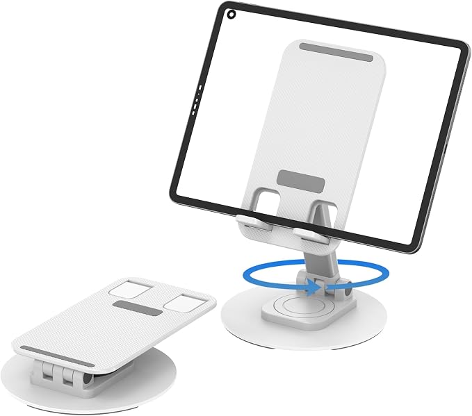 360° Rotating Cell Phone Stand for Desk, Adjustable & Foldable Phone Holder by CXTX