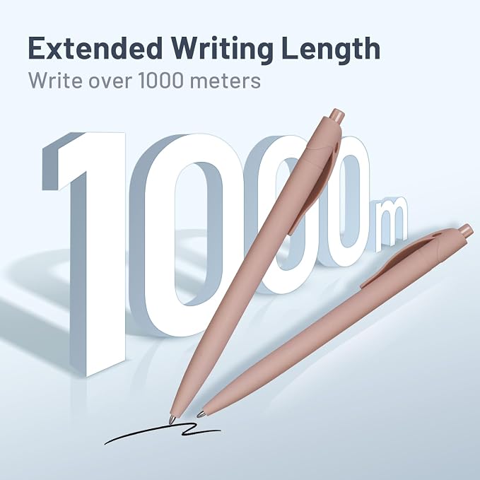 BallPoint Pens, 50 Pack, Bulk Pens, Pale Dogwood Pink Barrel, Click Pens - Image 4