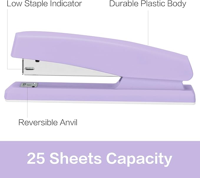 Deli Stapler, Desktop Stapler, 2 Pack, Office Staplers, 25 Sheet Capacity - Image 2