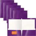 Better Office Products 2 Pocket Glossy Laminated Purple Paper Folders, Letter by BetterOfficeProducts