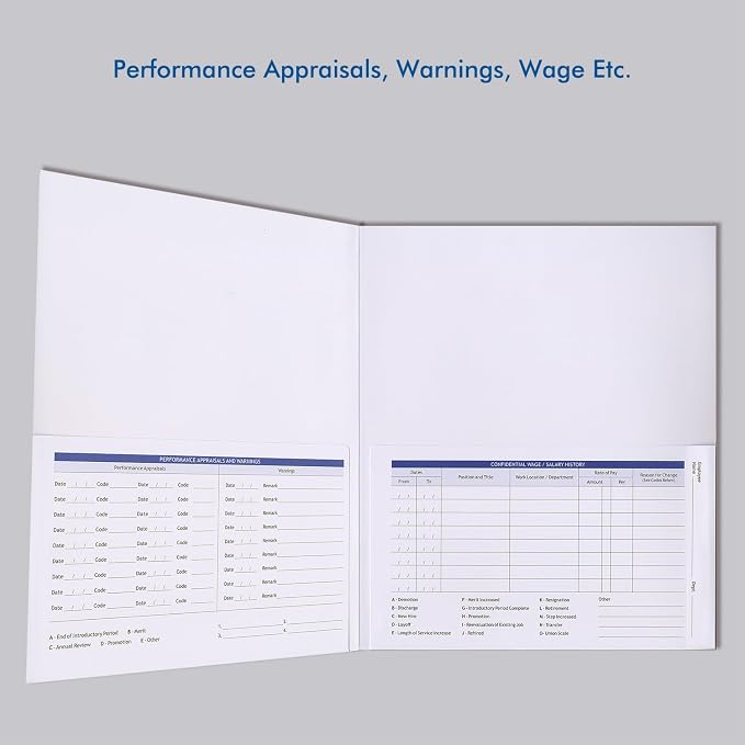 Employee Record Folders, Large Capacity and Durable Employee Info Record - Image 3