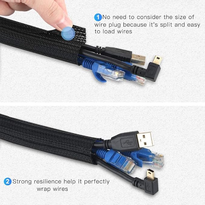 AGPTEK Cable Sleeve, 6.6ft - Image 3