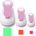 CHENGU 3 Pack Square Craft Hole Punch Corner to Corner 2, 1 and 5/8 Inch Punch by CHENGU