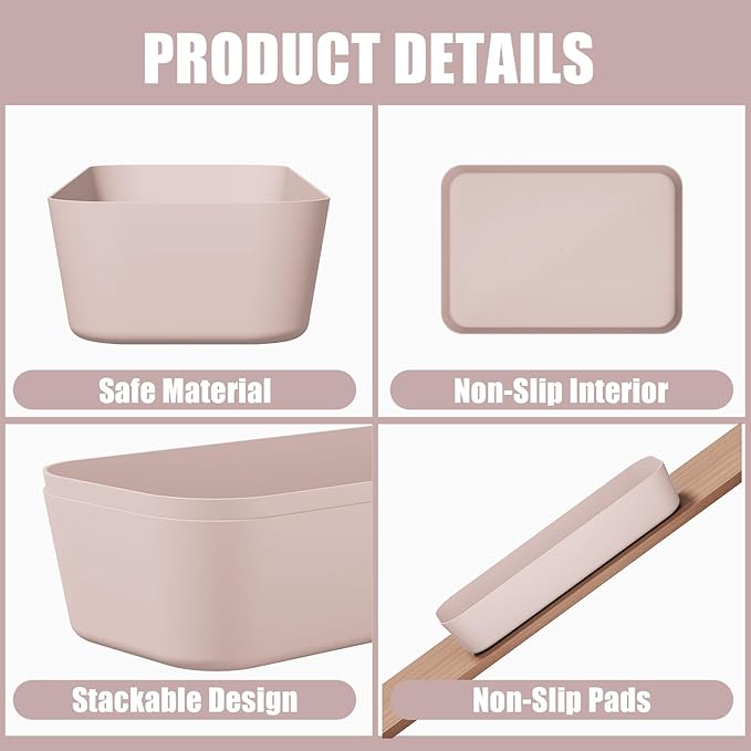 Drawer Organizers Bins 10 PCS for Bathroom Makeup Desk Office | - Image 3