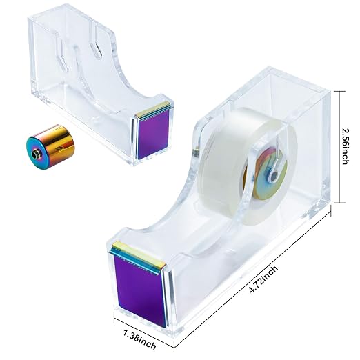 Colorful Acrylic Stapler Set | Durable Spring, 1000 Staples, Office & School - Image 3