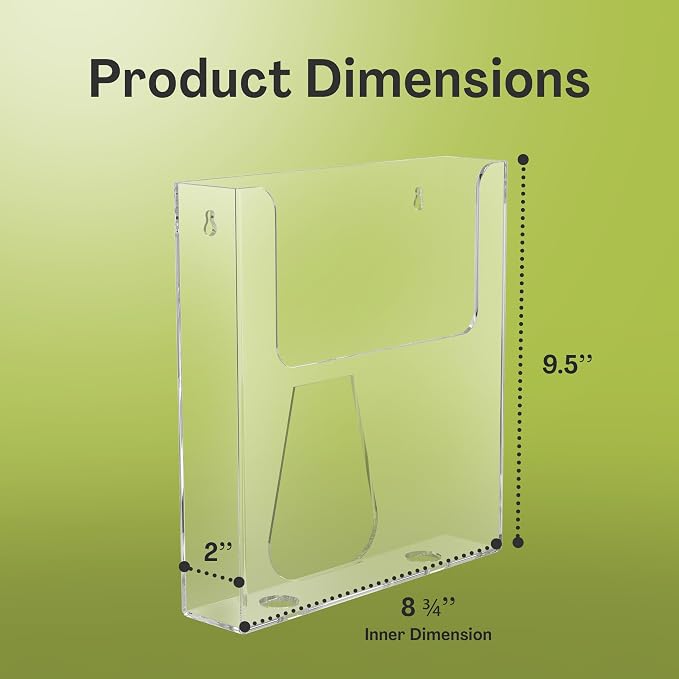 Acrylic Brochure Holder for Wall Mounting, Literature Holder for Magazines - Image 6