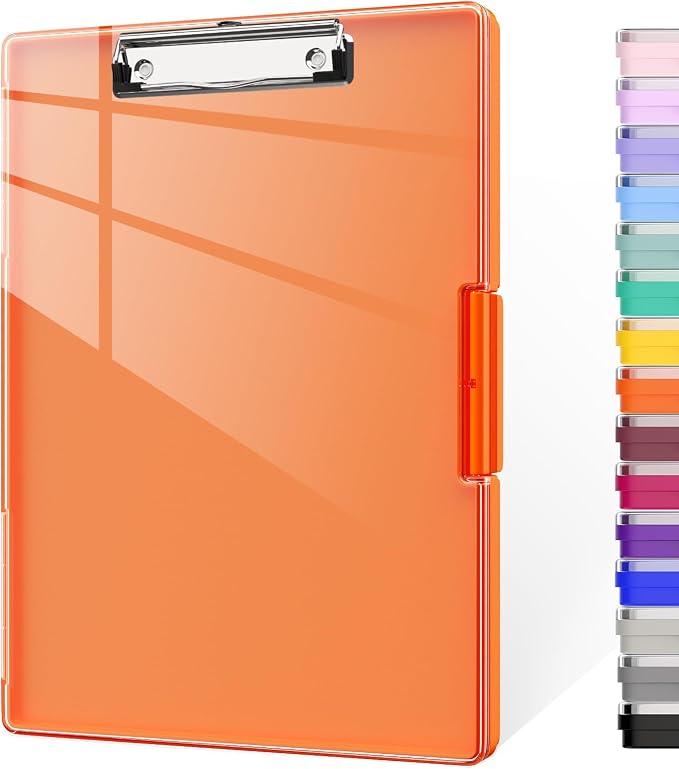 Piasoenc Clipboard with Storage, 8.5 x 11 Clip Boards with 2 Storage, Folio & by Piasoenc