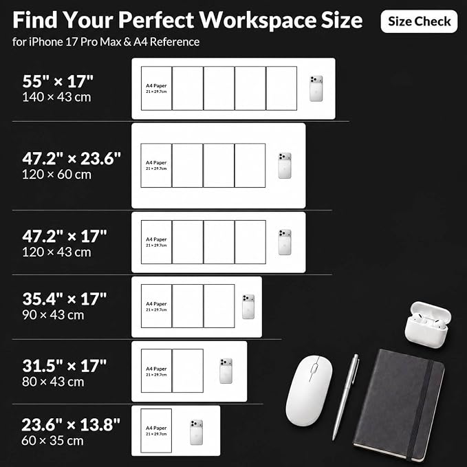 AFIING Cork Desk Mat 35.4" x 17", Dual-Sided Natural Cork & PU Leather Desk Pad - Image 7