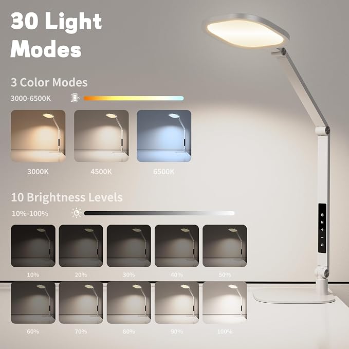 LitONES LED Desk Lamp for Home Office, Professional Eye-Caring Diffused Desk - Image 3