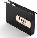 Plastic Extra Capacity Legal Size Hanging File Folders, 12 Pack Reinforced by NORDUN