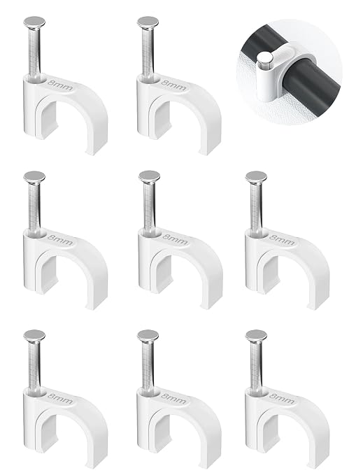 Jadaol Cable Clips 100Pcs 8mm Nail in Clips by Jadaol