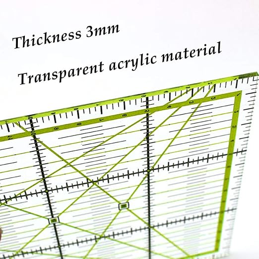 UOOU Quilting Ruler, Square Quilting Rulers Fabric Cutting Ruler Acrylic - Image 3