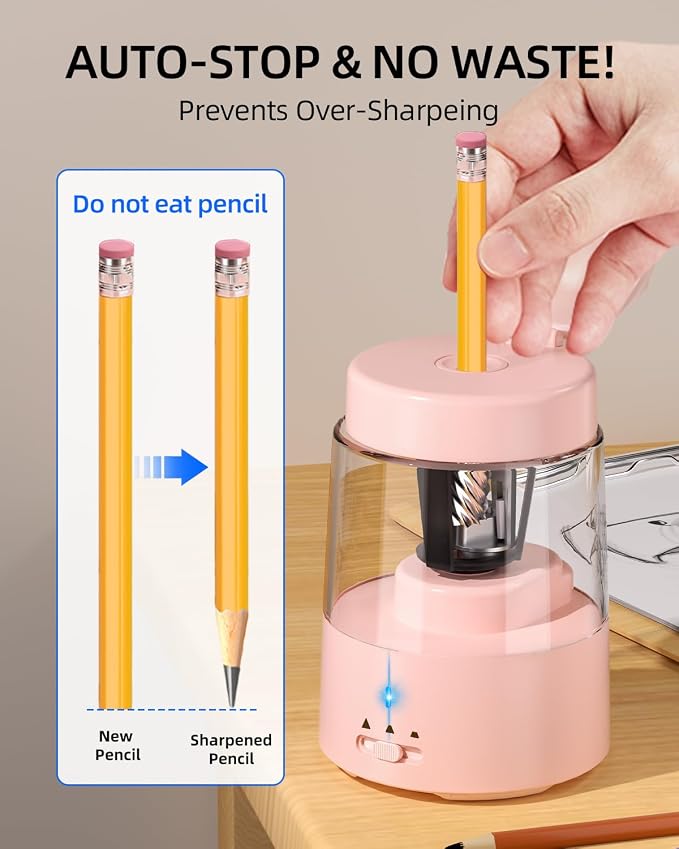 ZMOL Colored Pencil Sharpener for Kids Gift, Rechargeable Electric Pencil - Image 4