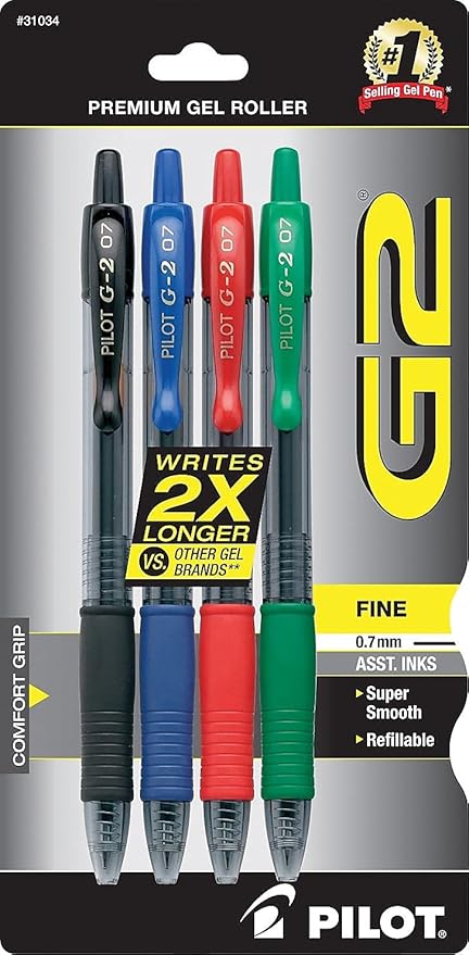 Pilot G2 Retractable Premium Gel Ink Roller Ball Pens, Fine Point - Image 3