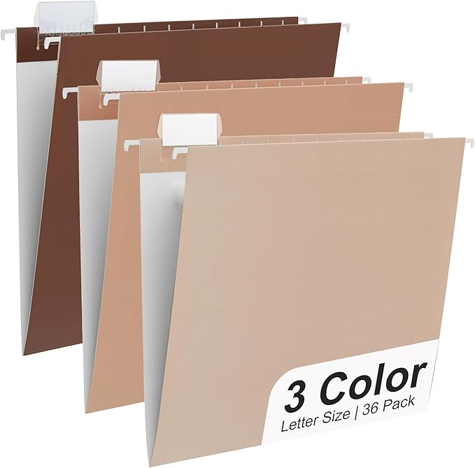 Y YOMA 36 Pack Gradient Hanging File Folders Letter Size Decorative Hanging by YYOMA