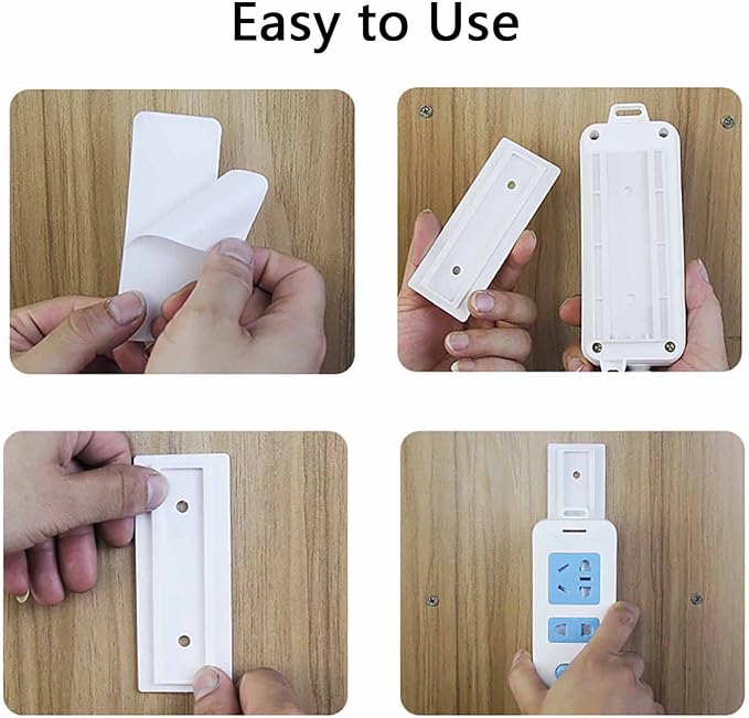 12 PCS Adhesive Punch Free Socket Holder, Self-Adhesive Desktop Socket Fixer - Image 6