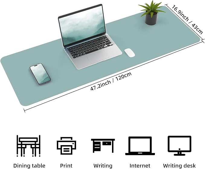 AFIING Leather Desk Pad Protector, Mouse Pad, Waterproof Desk Writing Pad - Image 3