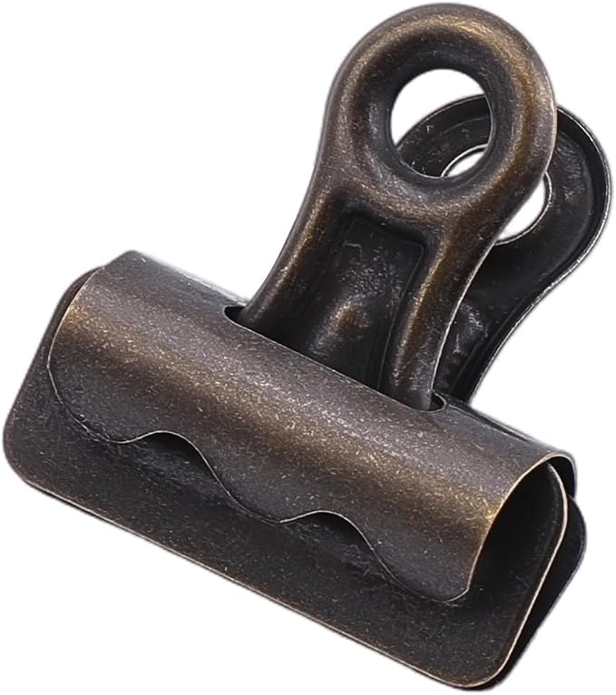 CRASPIRE 20Pcs Bronze Bulldog Clips Mini Vintage Metal Binder Hinge Antique - Image 8