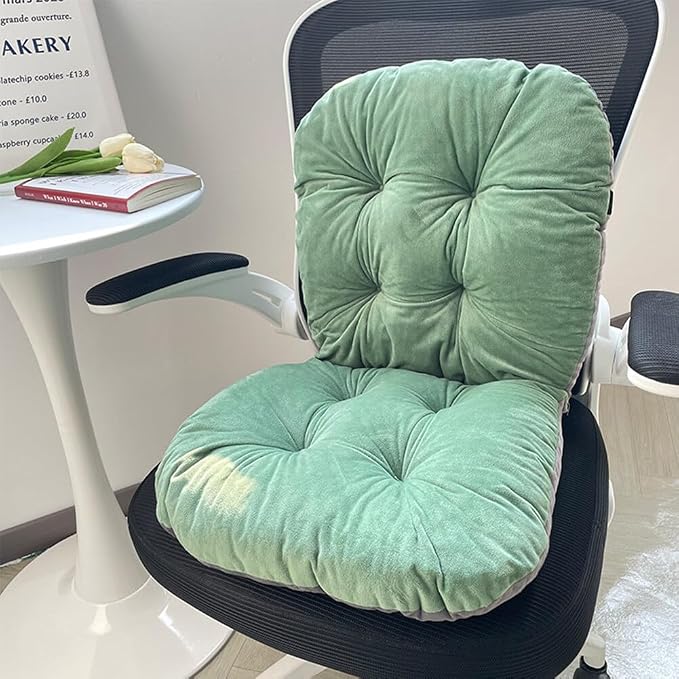 Green Seat Cushion with Removable Cover by Unknown