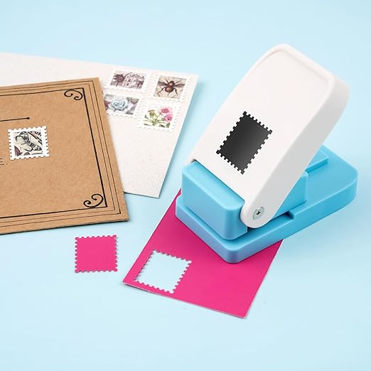 2 Pcs Stamp Punches, Rectangular Embossed Edge Postage Stamps Shape Paper Punch - Image 4