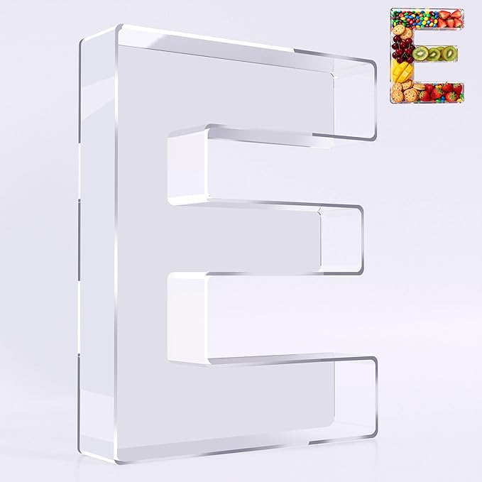 Ledido 10’’ Acrylic Letter Charcuterie Board Box, Reusable Fillable Serving Tray by Ledido