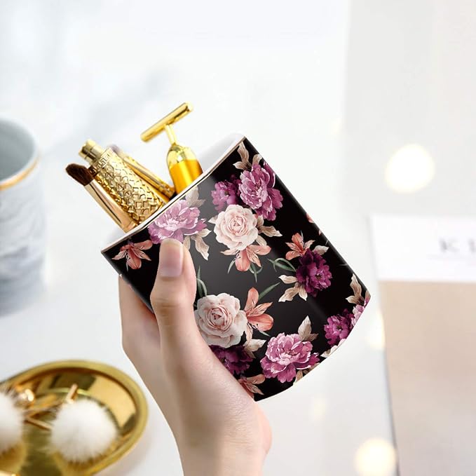 Pen Holder, Pencil Holder for Desk Floral Pattern Pencil Cup for Girls Kids - Image 4