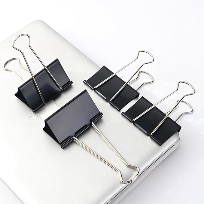 Extra Large Binder Clips 3 inch super big Binder Clips 6 Pack Big Metal Paper - Image 5