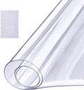 VEVOR Clear Table Cover Protector, 1.5 mm Thick Clear PVC Cover, Waterproof by VEVOR