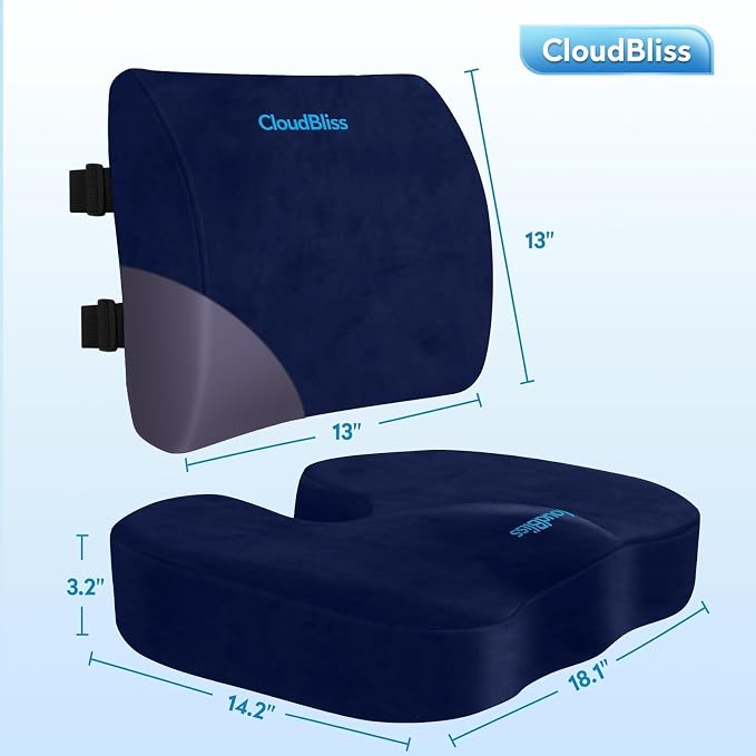 CloudBliss Lumbar Support Pillow & Seat Cushion Set - Image 5