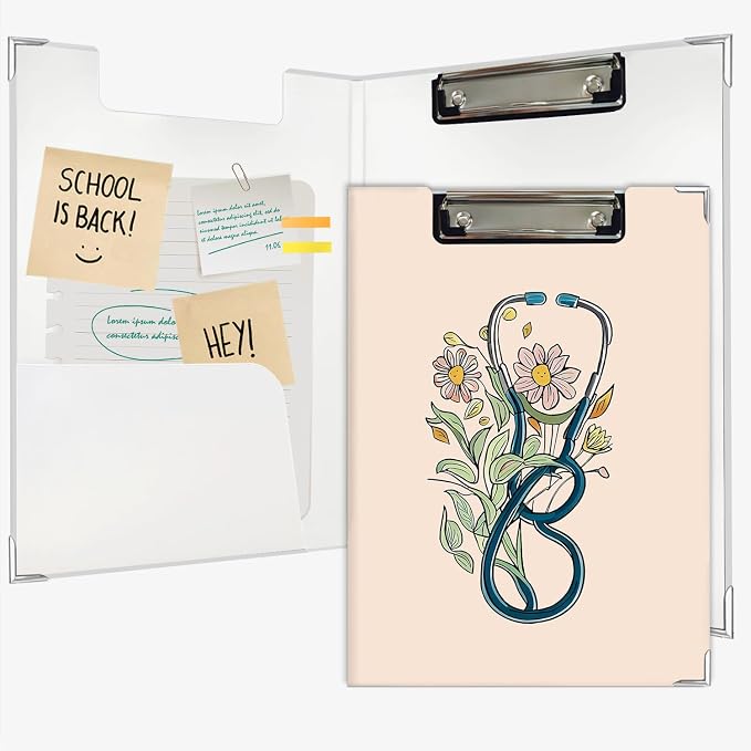 Lacama Nurse Clipboard GIFS for Women, Vintage Nursing School Office Supplies by Lacama