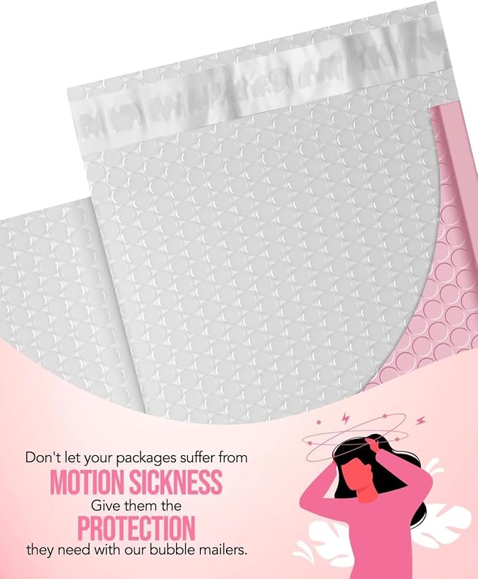GSSUSA Light Pink Bubble Mailers 6x10 Small Padded Envelopes 1000 Pack - Image 5