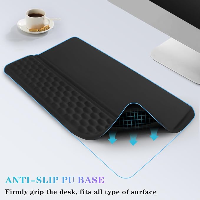 Computer Keyboard Stand with Wrist Rest, Ergonomic Tilted Keyboard Holder - Image 5