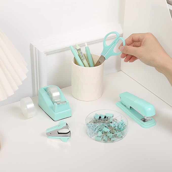SKYDUE Teal Office Supplies Set - Image 5