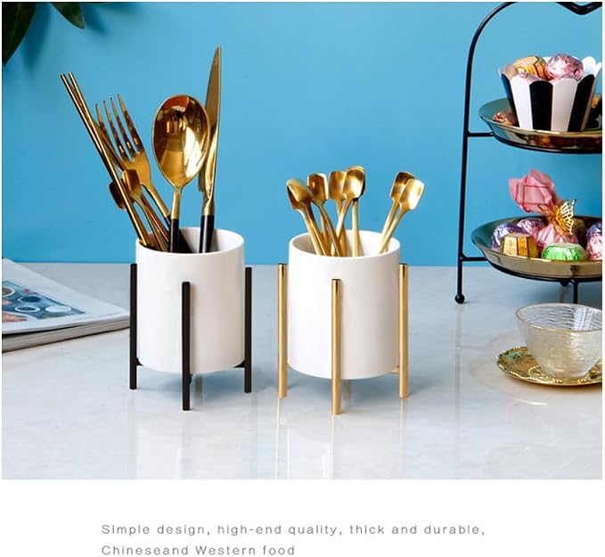 Gold pencil cup Sturdy metal frame - Image 7