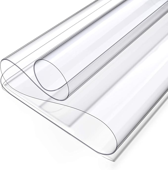 Oterri Clear Writing Desk Pad, 14’’x30” Heat Resistant Waterproof PVC Round - Image 3