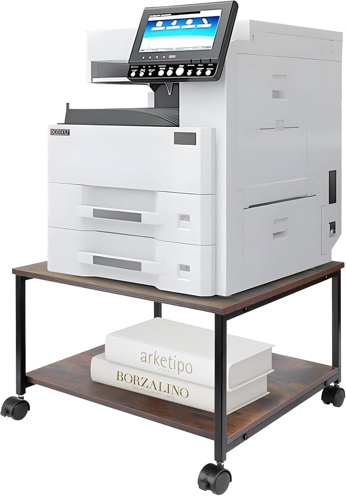 EMERIT Printer Stand, 19.5''x19.5''x12.8'' 2 Tier Large Printer Laser Table by eMeritDirect