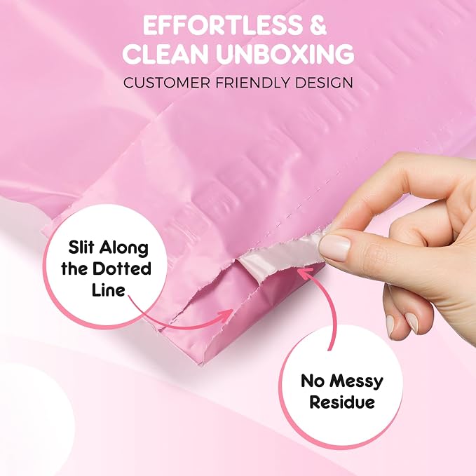 Fuxury Poly Mailers 12x15.5" 300PC Pink Shipping Bags - Image 4