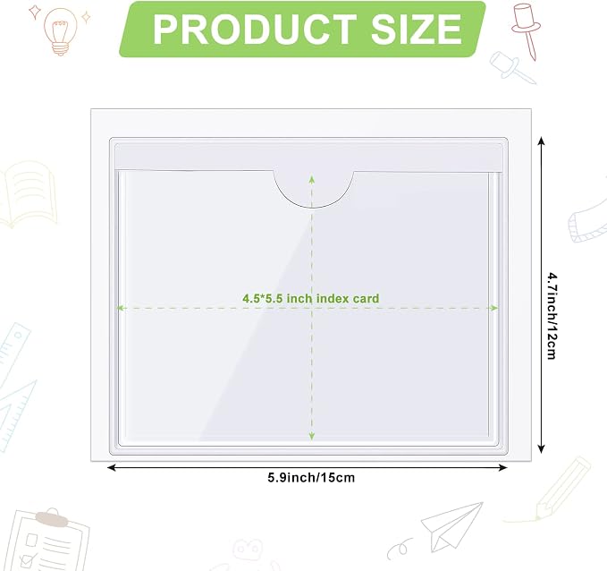 30 Pack Self-Adhesive Index Card Pockets - Image 2