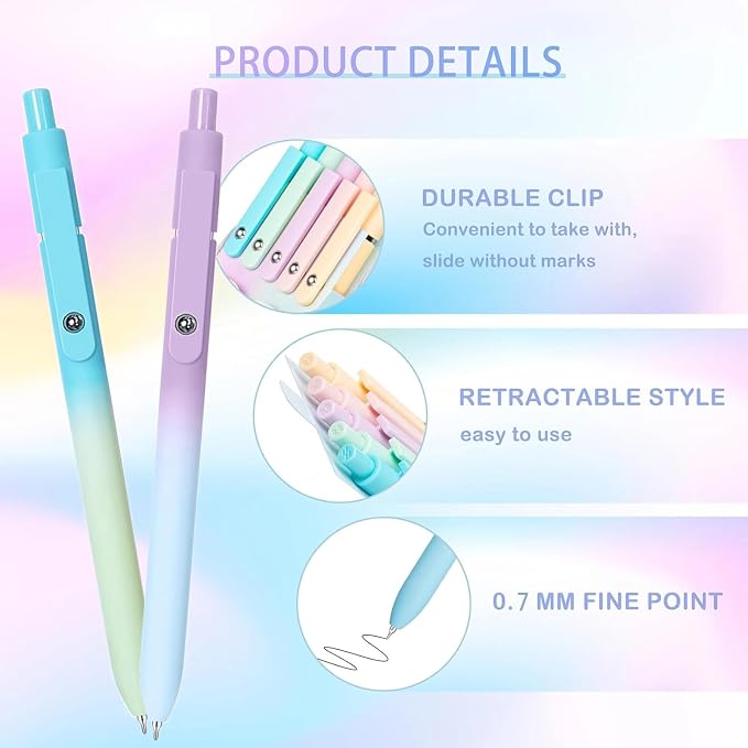 Donyang Gel Pens, Gradient Color Cute Pens - Image 3