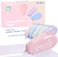 12 Pack Aesthetic Pastel Correction Tape, 0.2 x 197 inch, Instant Corrections by Unknown