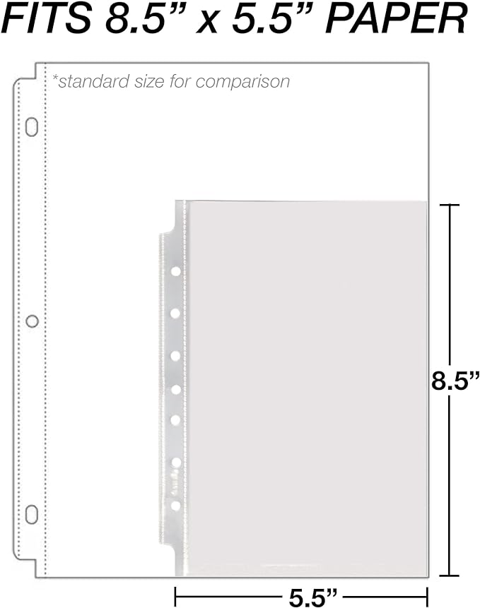 Samsill Mini Sheet Protectors 200 Pack, 5.5 x 8.5 Inch Page Protectors - Image 2