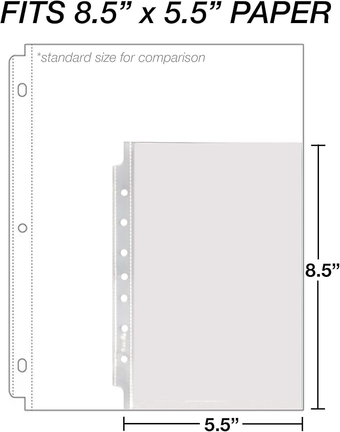 Samsill Mini Sheet Protectors, 5.5 x 8.5 Inch Page Protectors - Image 2
