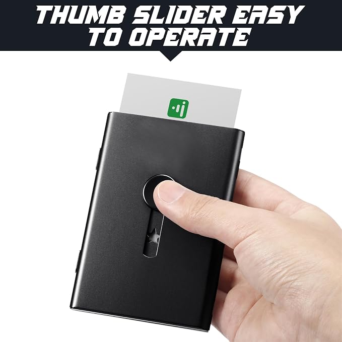 Tatuo 2 Pcs Black Business Card Holder Thumb Drive Stainless Steel Business - Image 5