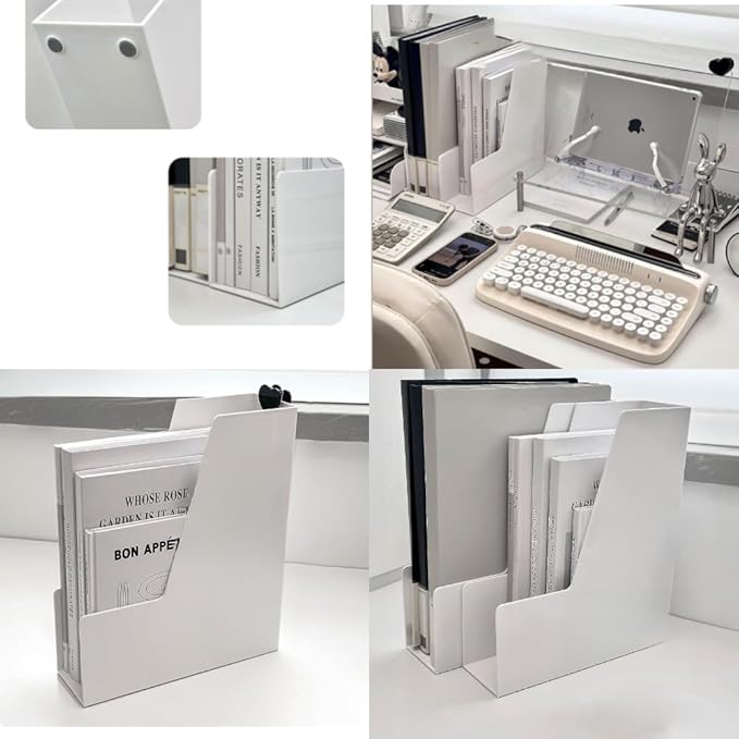 Vertical File Holder, Plastic Document and Magazine Organizer - Image 4