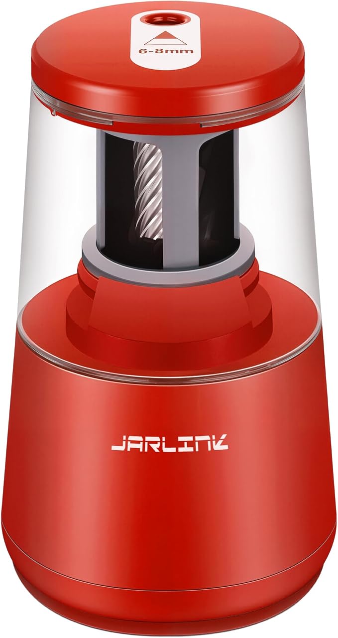 JARLINK Electric Pencil Sharpener, Heavy-Duty Helical Blade to Fast Sharpen by JARLINK