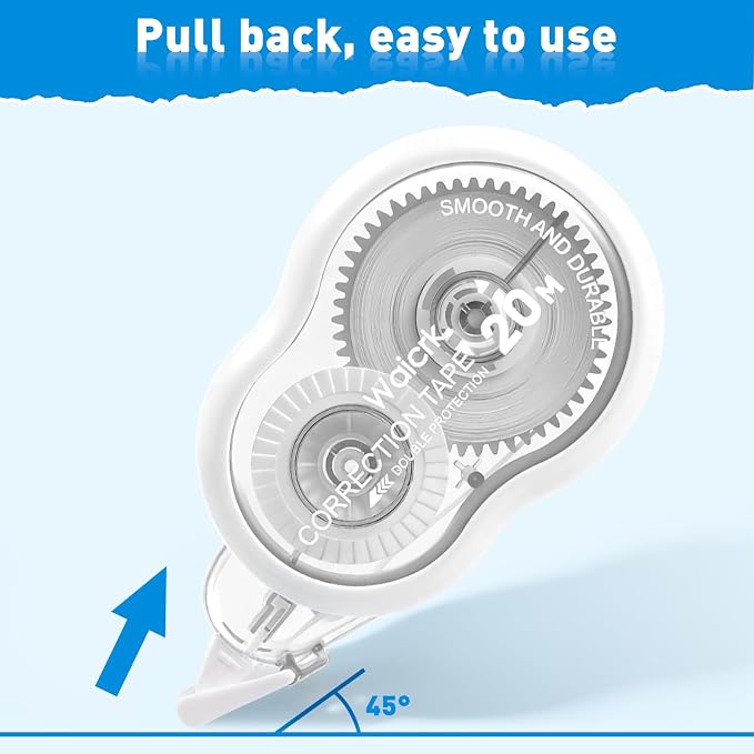 Correction Tape with Dispenser, Tear-Resistant, Easy-to-Use Applicator - Image 5